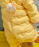 巴拉巴拉童裝嬰兒連體羽絨服輕薄羽絨服寶寶衣服2025冬裝抱衣爬服男童女童 黃色雪人-白鴨絨 80 cm-充絨量41g 曬單實(shí)拍圖