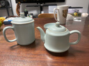 青澹汝窯茶具茶壺家用功夫景德鎮青瓷冰裂釉汝窯手工陶瓷中式悟靜壺 曬單實(shí)拍圖