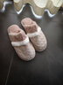 GOEWY棉拖鞋女秋冬季保暖女士棉拖加厚底居家室內防滑毛絨拖鞋男可外穿 浪漫粉色【TPR防滑大底+保暖鎖溫+親膚毛絨】 38-39 （適合38-39腳穿） 曬單實(shí)拍圖