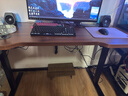杰妮卡升降電腦桌實(shí)木書(shū)桌電動(dòng)臺式電腦電競桌家用學(xué)習桌辦公工作臺桌子 雙電機胡桃色 【3CM實(shí)木桌面】140*60 曬單實(shí)拍圖