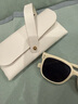 樂(lè )卡利墨鏡女防紫外線(xiàn)太陽(yáng)鏡女高級感防曬防紫外線(xiàn)大框眼鏡顯臉小開(kāi)車(chē) 【米白框灰片】 曬單實(shí)拍圖