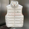 蒙口萌可冬季服輕薄保暖白鴨絨口袋裝飾立領(lǐng)馬甲背心坎肩外套 白色 M 曬單實(shí)拍圖