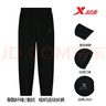 特步（XTEP）褲子男夏季運動(dòng)褲男新款冰絲褲速干梭織休閑褲束腳男士九分跑步褲 正黑色(拉鏈口袋)/直筒 XL /180 曬單實(shí)拍圖