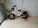 永久（FOREVER）兒童自行車男女款小孩單車可折疊腳踏車4-6-8-10歲輔助輪14寸橙色 曬單實(shí)拍圖