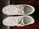 百麗（Belle）劉雯同款散文詩(shī)復古德訓鞋女25簡(jiǎn)約情侶同款休閑鞋B0992AM5預售 米白-高幫女款（內增高2cm） 39 (245mm) 曬單實(shí)拍圖