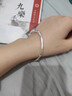 周六福竹節銀手鐲S999足銀女節節高升生日禮物D1011307 可調節 曬單實(shí)拍圖