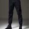 真維斯（Jeanswest）工裝休閑褲男秋季高端美式褲子男時(shí)尚大碼潮牌哈倫軍旅直筒束腳褲 黑色常規 2XL 曬單實(shí)拍圖
