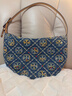 Tory Burch 湯麗柏琦?T MONOGRAM 小號丹寧提花新月包女包TB 174265 混色 500 OS 曬單實(shí)拍圖
