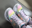 Skechers斯凱奇兒童雪地靴子秋冬保暖運動(dòng)鞋女童舒適閃燈休閑棉靴302677L 薰衣草色/多彩色/LVMT 34 曬單實(shí)拍圖