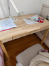 實(shí)木書(shū)桌書(shū)架一體學(xué)生家用學(xué)習寫(xiě)字桌臥室電腦桌書(shū)房書(shū)桌辦公桌子 原木色80*40*75 曬單實(shí)拍圖