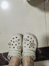 crocs卡駱馳厚底云朵洞洞鞋|206750 骨白色-2Y2 37/38(240mm) 曬單實(shí)拍圖