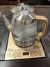 開品 全自動底部上水感應續(xù)水燒水壺 家用辦公電茶爐燒水消毒電熱水壺 嵌入式玻璃燒水壺茶桌一體套裝 1L 香檳金 20X37CM 燒水煮杯 桶水款 曬單實拍圖