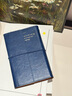 嘉然恒 復古皮面高級工作商務(wù)記事本A6活頁(yè)本筆記本本子簡(jiǎn)約高顏值定制可印logo旅行手帳本手賬本 藍色 曬單實(shí)拍圖