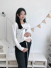 愛莉安娜孕婦褲子不勒肚子春秋款外穿時尚闊腿褲孕期無托腹 奶茶色 大碼【適合110-135斤】 曬單實拍圖