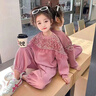 迪士尼（Disney）女童春裝套裝2025新款女孩洋氣時(shí)尚亮片衛衣兩件套寶寶童裝衣服潮 粉色 120 cm 曬單實(shí)拍圖