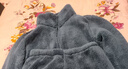 京東京造【10A抗菌】抗靜電珊瑚絨睡衣男士睡衣保暖家居服情侶套裝灰藍色L 曬單實(shí)拍圖