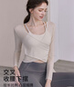 雪茜曼瑜伽服套裝女秋冬季款帶胸墊運動(dòng)速干上衣罩衫普拉提訓練健身長(cháng)袖 曬單實(shí)拍圖