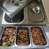 不銹鋼分餐盒可加熱食堂盛菜盆快餐菜盆涼菜熟食展示盤(pán)保溫分餐盆 （大號四格）高20外盆+15內盆 帶蓋 曬單實(shí)拍圖