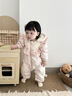 班喜迪嬰兒羽絨服連體衣冬裝嬰幼兒衣服公主女寶寶白鴨絨連帽外出服冬季 粉色 80 充絨量：79g 曬單實(shí)拍圖