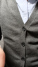 皮爾卡丹（pierre cardin）開(kāi)衫毛衣男秋冬季修身外穿V領(lǐng)針織衫男裝上衣毛線(xiàn)衣服 深灰 XL 曬單實(shí)拍圖