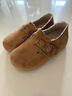 鹿季復古加絨勃肯鞋女2025秋冬季新款懶人一腳蹬休閑配裙子低幫小單鞋 棕色 38 曬單實(shí)拍圖
