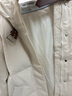 初語(yǔ)90白鴨絨小眾皮帶扣設計連帽羽絨服女2024冬季新款保暖外套 奶白色 M 曬單實(shí)拍圖