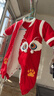 歡喜小熊寶寶連體衣冬季夾棉外出爬服冬天紅色新年棉服嬰兒滿(mǎn)月百天哈衣 曬單實(shí)拍圖