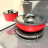 特福（Tefal）鍋具套裝百變鍋可拆卸煎炒鍋有鈦不粘鍋六件套千葉玫瑰紅 曬單實(shí)拍圖