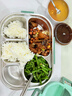 美廚（maxcook）304不銹鋼飯盒 微波爐飯盒5格保溫學(xué)生飯盒配餐具1.6L綠MCFT9838 曬單實(shí)拍圖