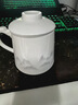 宅輕松 羊脂玉水墨茶杯陶瓷茶水分離過(guò)濾泡茶茶具中式帶蓋泡茶公道杯 曬單實(shí)拍圖