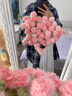 松冊漸變長(cháng)絨玫瑰花毯手工編織成品毛線(xiàn)披肩毯子家用午睡毯送女友禮物 成品-漸變長(cháng)絨花毯-流云粉直徑約80cm 曬單實(shí)拍圖