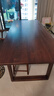 源氏木語(yǔ)全實(shí)木大板桌餐桌黑胡桃木家用吃飯桌靠墻辦公桌2m大板桌 曬單實(shí)拍圖