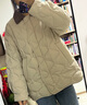 森馬（Semir）羽絨服女中長款輕薄肌理寬松2025撞色燈芯絨翻領(lǐng)冬裝109725113027 曬單實拍圖