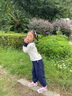 MQDMINI童裝女童長(cháng)袖T恤5A抗菌兒童t恤甜美百搭打底上衣 愛(ài)心狗 曬單實(shí)拍圖