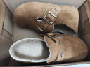 鹿季復古加絨勃肯鞋女2025秋冬季新款懶人一腳蹬休閑配裙子低幫小單鞋 棕色 37 曬單實(shí)拍圖
