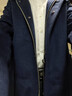 雅戈爾（YOUNGOR）男裝大衣男單排扣標準版商務(wù)大衣純綿羊毛羽絨內膽保暖挺括 藏青 L (175/96A) 曬單實(shí)拍圖