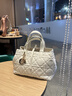 法國正品2025新款DROE托特包手提百搭輕奢純色真皮羊皮腋下女包 白色 曬單實(shí)拍圖