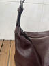 裘真【明星推薦】經(jīng)典hobo包植鞣牛皮腋下通勤休閑餃子女包 咖啡色-小號 小包/大包 曬單實(shí)拍圖
