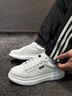 Lee男鞋情侶款鞋子女鞋舒適百搭情侶鞋時(shí)尚小白鞋男女款白色休閑板鞋 白色 L233UB378 41 【偏大/請拍小一碼】 曬單實(shí)拍圖