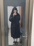 可茵（Keyin）棉服女中長(cháng)款過(guò)膝2025年冬季新款韓版棉襖寬松加厚bf棉衣外套女 黑色 M 曬單實(shí)拍圖