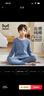 貓人兒童內(nèi)衣套裝純棉男童中高領秋衣秋褲青少年內(nèi)衣 圓領灰藍 170  曬單實拍圖