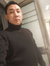 倉石一樹潮牌拼接假兩件圓領(lǐng)衛(wèi)衣男秋冬款寬松休閑長袖t恤加絨無帽上衣服 黑色 2XL 曬單實(shí)拍圖