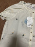 茵曼（INMAN）【商場(chǎng)同款】法式小花刺繡襯衫2025夏季女裝新款荷葉短袖襯衣  淡香杏 -18525736C M 曬單實(shí)拍圖