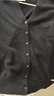 伊芙麗（eifini）蔣欣代言V領(lǐng)全成型純羊毛長(cháng)袖針織開(kāi)衫女秋裝新款女裝薄款開(kāi)衫 黑色 M 160/85CM 曬單實(shí)拍圖