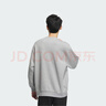 adidas情侶款休閑加絨圓領(lǐng)長(cháng)袖衛衣套頭衫男女阿迪達斯官方輕運動(dòng) 中麻灰 M 曬單實(shí)拍圖