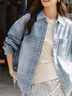 森馬（Semir）森柔牛仔|商場(chǎng)同款牛仔襯衫女oversize春季2025襯衣103125105002 曬單實(shí)拍圖