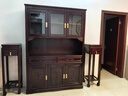 天瓊廣東佛山酸枝木實(shí)木餐邊柜新中式靠墻一體酒柜古典客廳儲物收納柜 [酸枝木]高餐邊柜142*40*200 曬單實(shí)拍圖