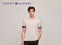 TOMMY HILFIGER【透氣舒適】春夏男裝珠地網(wǎng)眼撞色袖口修身短袖T恤POLO衫 米白色AWD XL （推薦：155-160斤） 曬單實(shí)拍圖