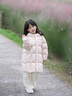 哈羅小黃鴨HAL.DUCK女童羽絨服粉色輕薄款冬裝兒童小女孩90白鴨絨中長(cháng)款 粉色羽絨服 90 cm 曬單實(shí)拍圖