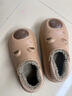 ECAC卡皮巴拉兒童棉拖鞋男童2025新款秋冬女寶寶室內防滑防水保暖棉鞋 棕色【專(zhuān)為兒童設計】防水保暖 32 -33【適合31-32腳穿 】 曬單實(shí)拍圖